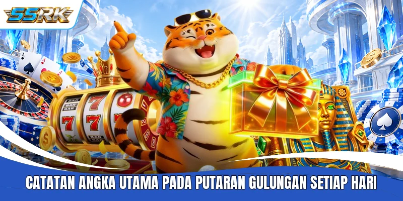 Catatan angka utama pada putaran gulungan setiap hari