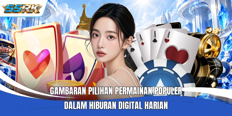 Gambaran pilihan permainan populer dalam hiburan digital harian