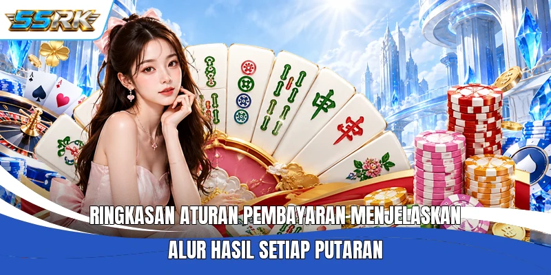 Ringkasan aturan pembayaran menjelaskan alur hasil setiap putaran